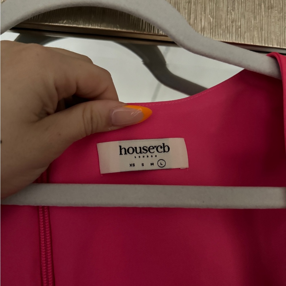 House of CB Enya Corset Mini Dress in Hot Pink - Picture 4 of 4